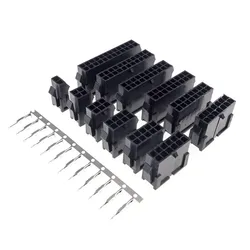 10sets 3.0mm Micro-Fit 3.0 Connector Plug Housing 2 Pin 4 6 8 10 12 14 16 18 20 22 24 P Panel Mount Ears + Terminal Molex 43020