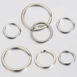 20pcs/lot 15-40mm Metal Key Rings Round Flat Line Split Rings Keyring for Jewelry Making Keychain DIY Findings