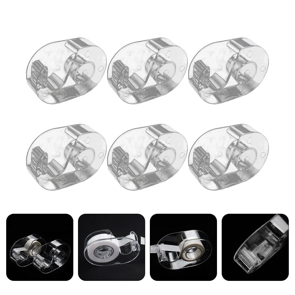 

6 Pcs Clear Duct Tape Eyelash Divider Transparent Professional Dispenser