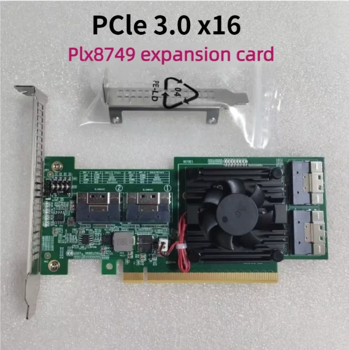 PLX8749 PCIe Expansion Card M.2 NVMe SSD U.2 Expansion Module - No Motherboard Disassembly Required Integrated Compatible Interf