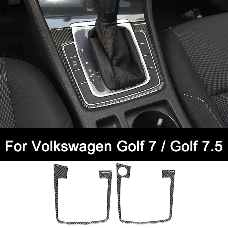 

For Volkswagen Golf Mk7 Mk7.5(2012-2019) Premium Carbon Fiber Auto Transmission Shift Box Panel Sticker Auto Accessories