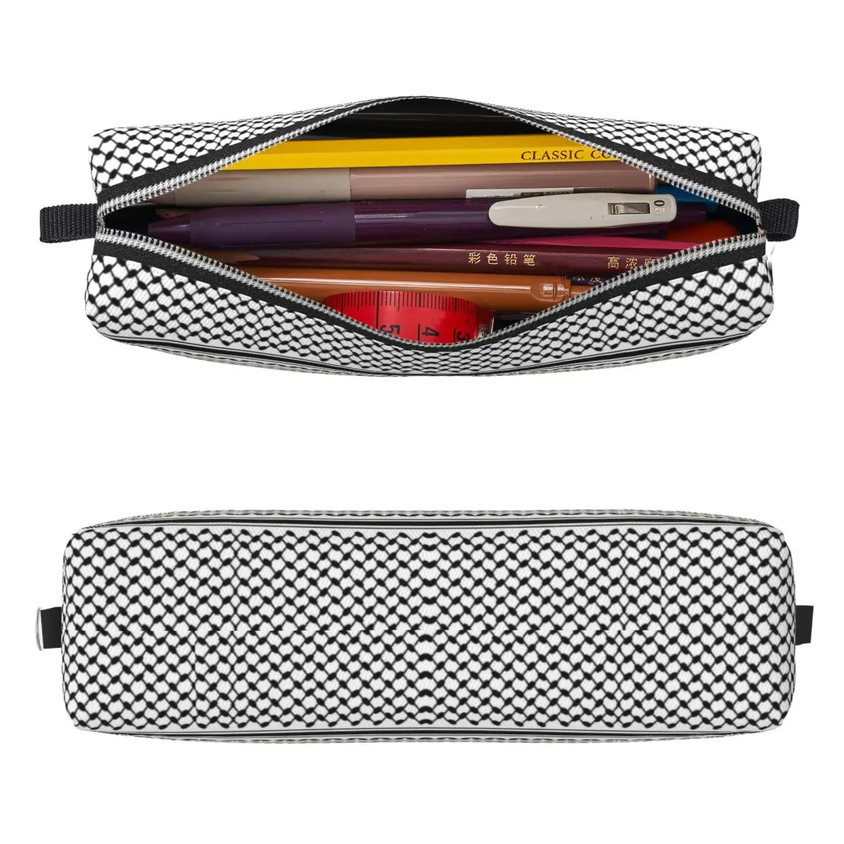 Fashion Hatta Kufiya Keffiyeh In White Pencil Case Pencilcases Pen Box Kids Big Capacity Bags School Supplies Gift Stationery