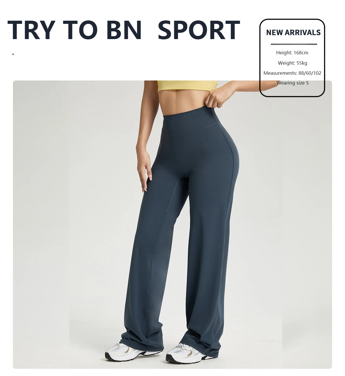 TRY TO BN Leggings de yoga femme taille haute effet ventre plat