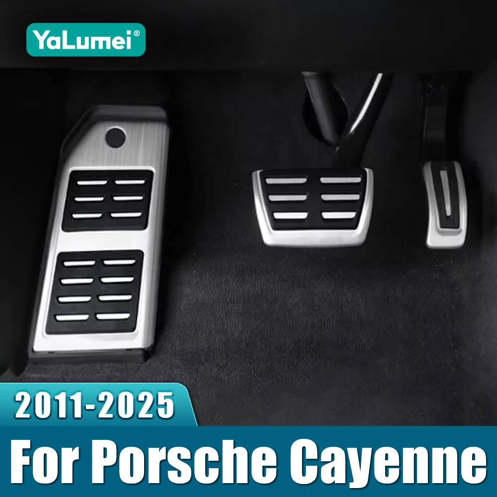Para Porsche Cayenne 2018-2022 2023 2024 2025 Cayenne 958 2011-2017 acelerador de coche Pedal de freno de combustible reposapiés cubierta de almohadilla de pedales