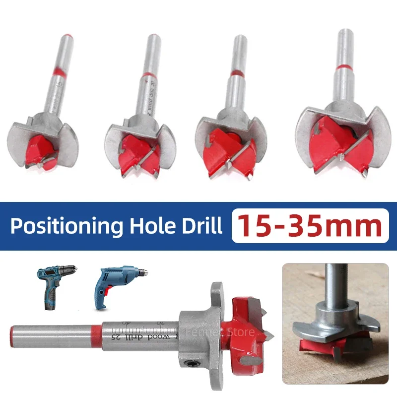 15-35mm Hinge Hole Opener Woodworking Carbide Drill Bits Set  Adjustable Positioning Hole Saw Kit Wood Hole Opener for Wood Work