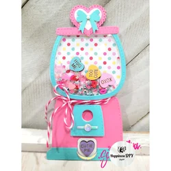 Easter Gumball Machine Shaker Card Metal Cutting Dies for DIY Scrapbooking Album Paper Cards Decorative Crafts Embossing
