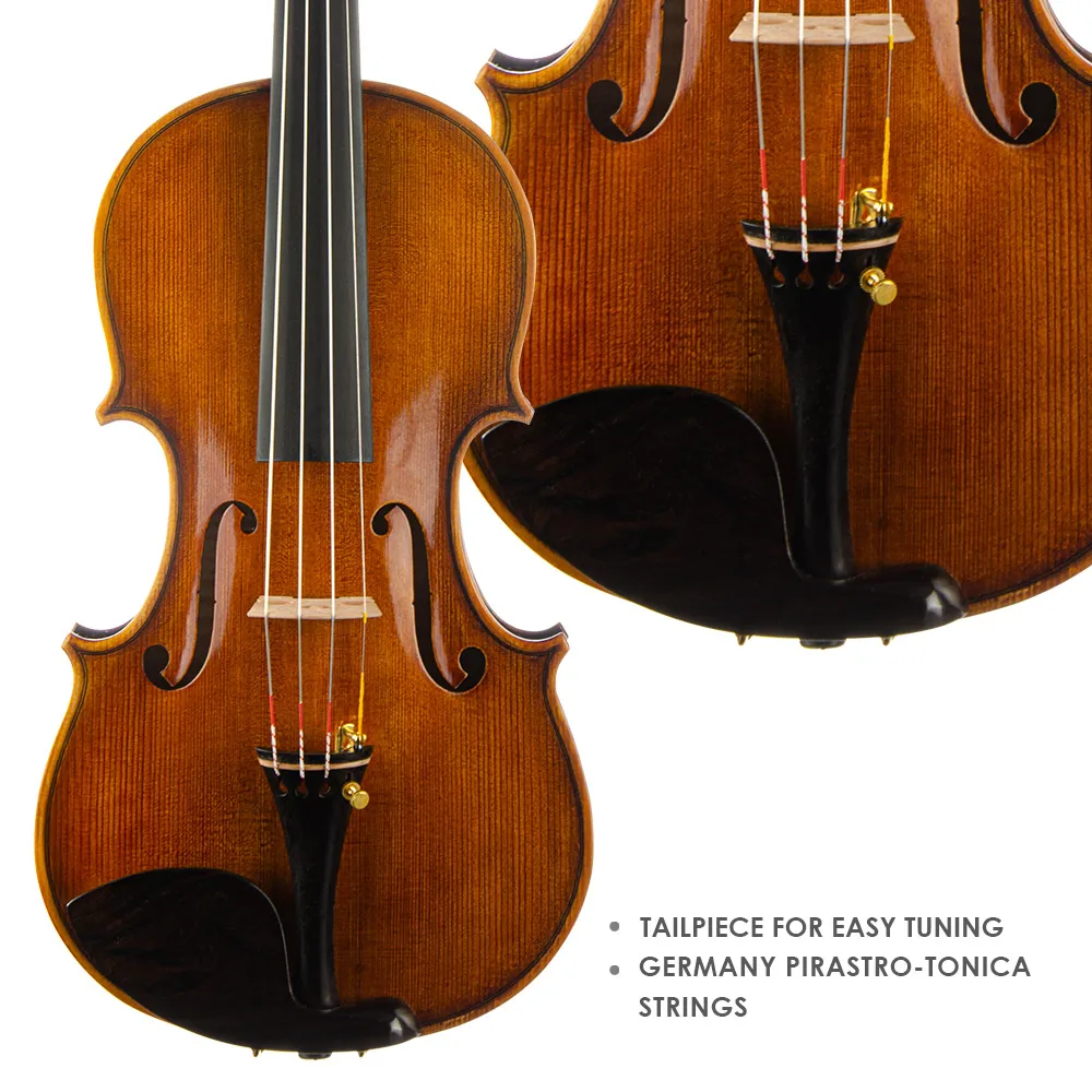 CHRISTINA Violin for Professional V11 NEW Model 4/4 Size High-quality Spruce One-piece Fine Flame Maple with Ebony Fittings