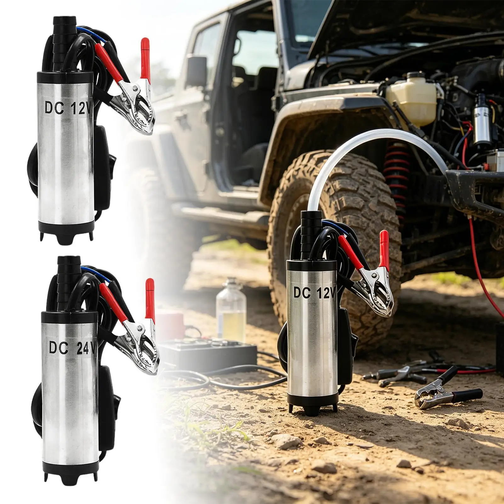 

Transfer Pump Heavy Duty Portable Water Dispenser 12V 24V 38mm Oil Pump Extractor For Automotive Car Engine Lawn Mower Boat