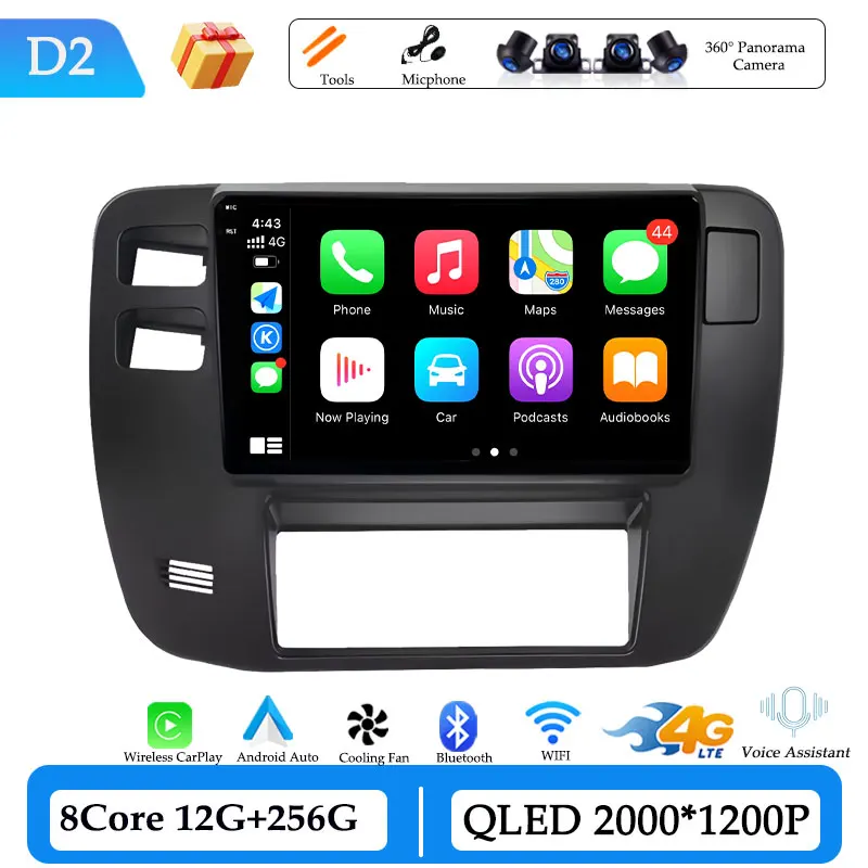 Draadloze CarPlay voor Nissan Patrol Y61 2002-2004 9 inch Android 15 GPS Navigatie Autoradio Video Multimedia Speler DSP Stereo