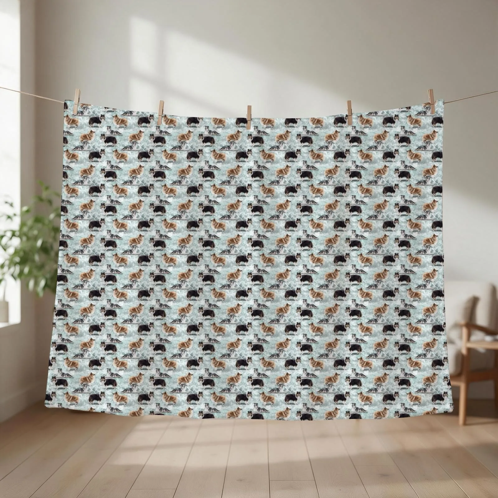 The Shetland Sheepdog Sheltie Throw Blanket blankets and throws Soft Plush Plaid Comforter Luxury Thicken Blankets