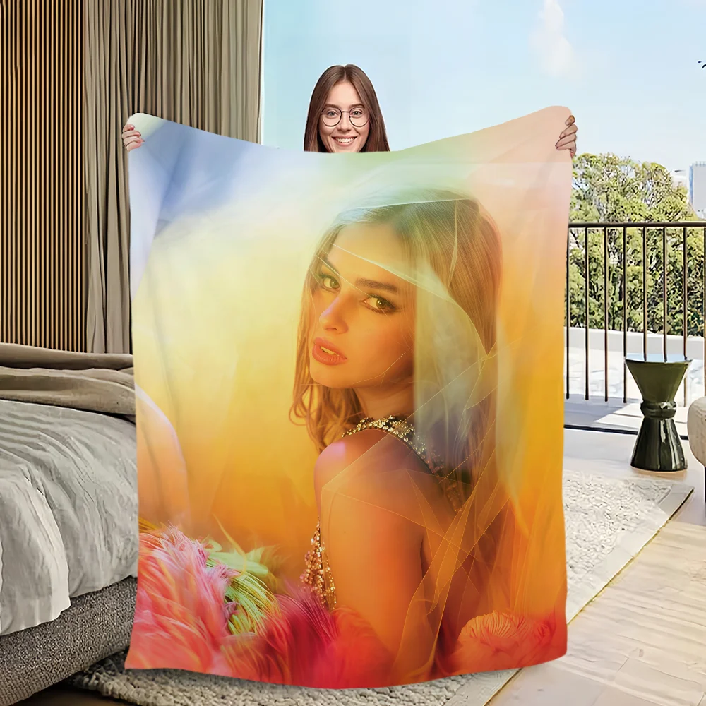 المغني أ-أديسون راي أديسون بطانية الفانيلا الدافئة الراحة لينة بطانية قطيفة للنزهة سرير الأرائك المنازل وغرف النوم