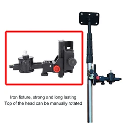 Fine Tuning Bracket Level Adapter 360 Degree Adjustable Support L Shape Pivoting Base with Clip Wall Ceiling Mounted