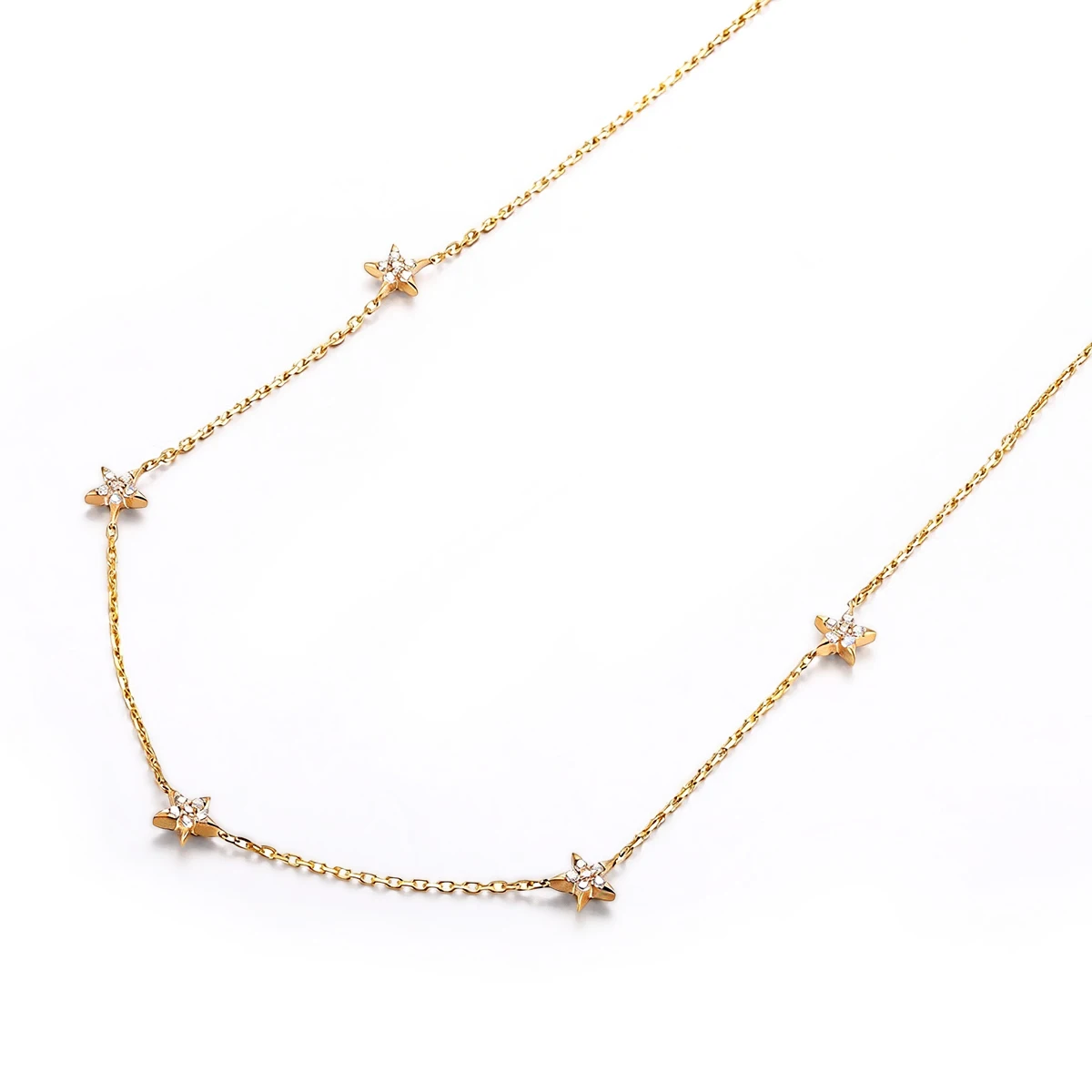 Provence Jewelry Lab Diamond 14K Gold Sparkling Necklace with Round Cut Solitaire Pendant Anniversary Birthday Gift for Women view 3