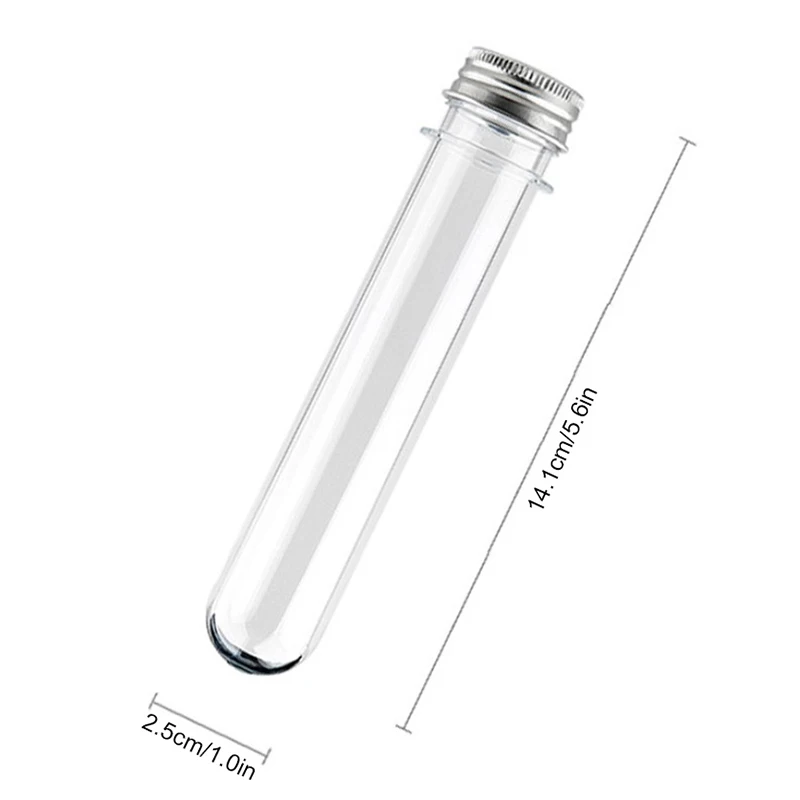 1PC 40ml Plastic Storage Tubes Lab Test Tubes with Screw Lid Round Bottom Candy Cosmetic Travel Lotion Containers