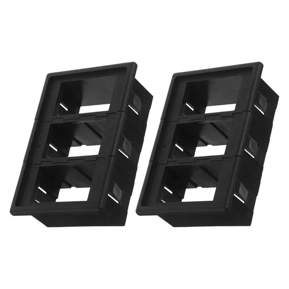 

2Pcs Car Switch Frame Fit Design for Vehicle Marine Use ABS Rocker Switch Panel Holder Housing Panel Bracket Holder