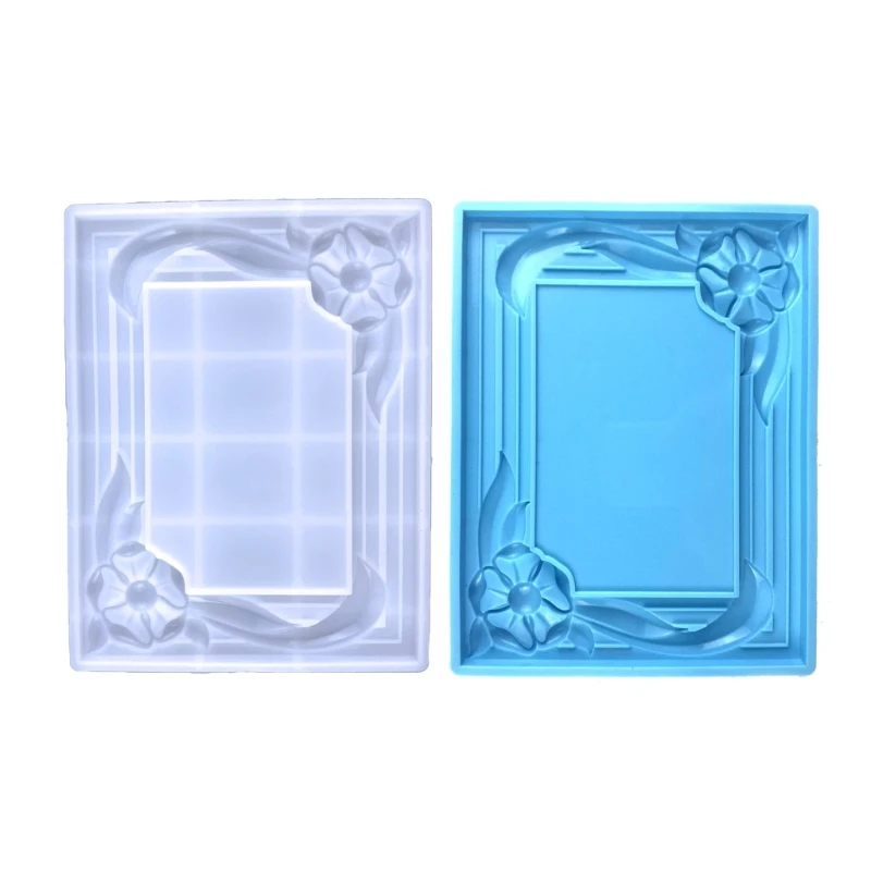 

Semi-stereoscopic Flower Mold Diy Square Photo Frame Pendant Living Room Decoration Photo Frame Ornament Silicone Mold