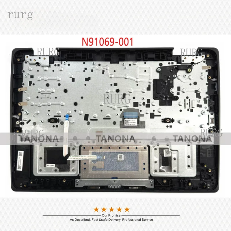 R+  New N91069-001 For HP Fortis x360 11 G5 Chromebook Palmrest +Keyboard + Touchpad