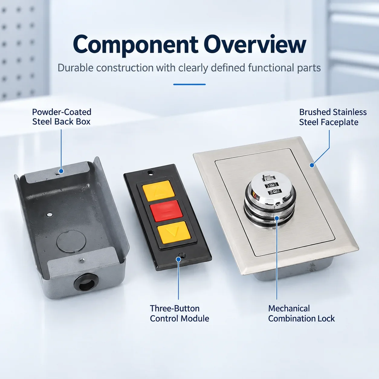 Exposure Electric Rolling Shutter Door Switch with Password Lock Remote Control Manual Button for Garage Lift