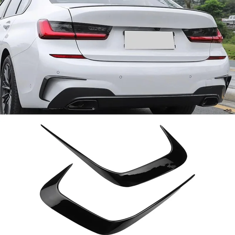 For BMW 3 Series Accessories G20 G28 318i 320i 325i 330i 2019-2020 Rear Bumper Fin Cover Trim Side Splitter Wing Spoiler Canard