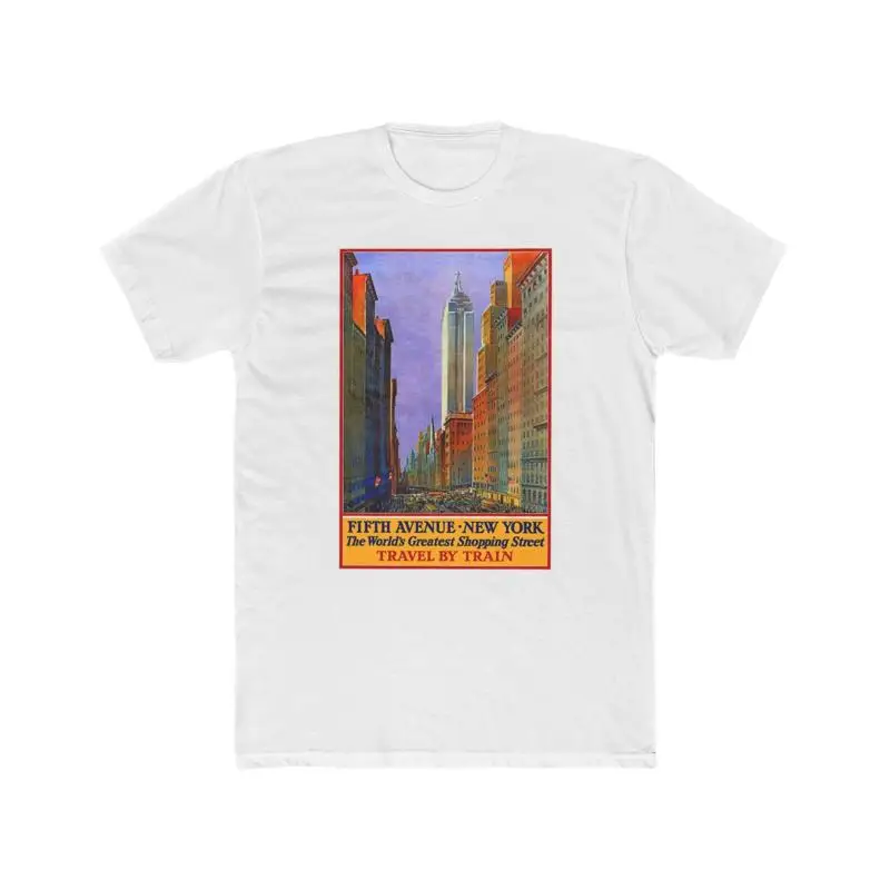 نيويورك تي شيرت الفن المعاصر Met Gala Vintage Retro Men'S Cotton Crew