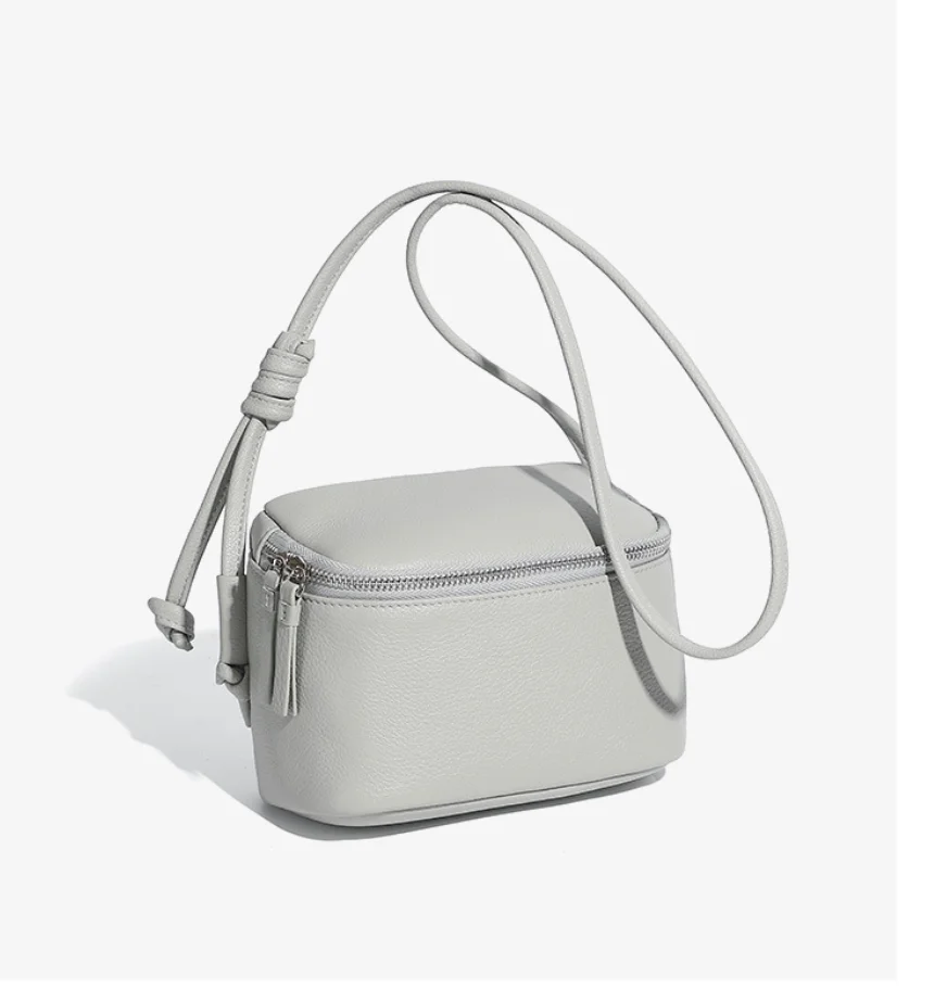 NIKI BAGS High-quality genuine leather crossbody bag hobo box bag cowhide shoulder bag mobile phone Korean commuting mini bag