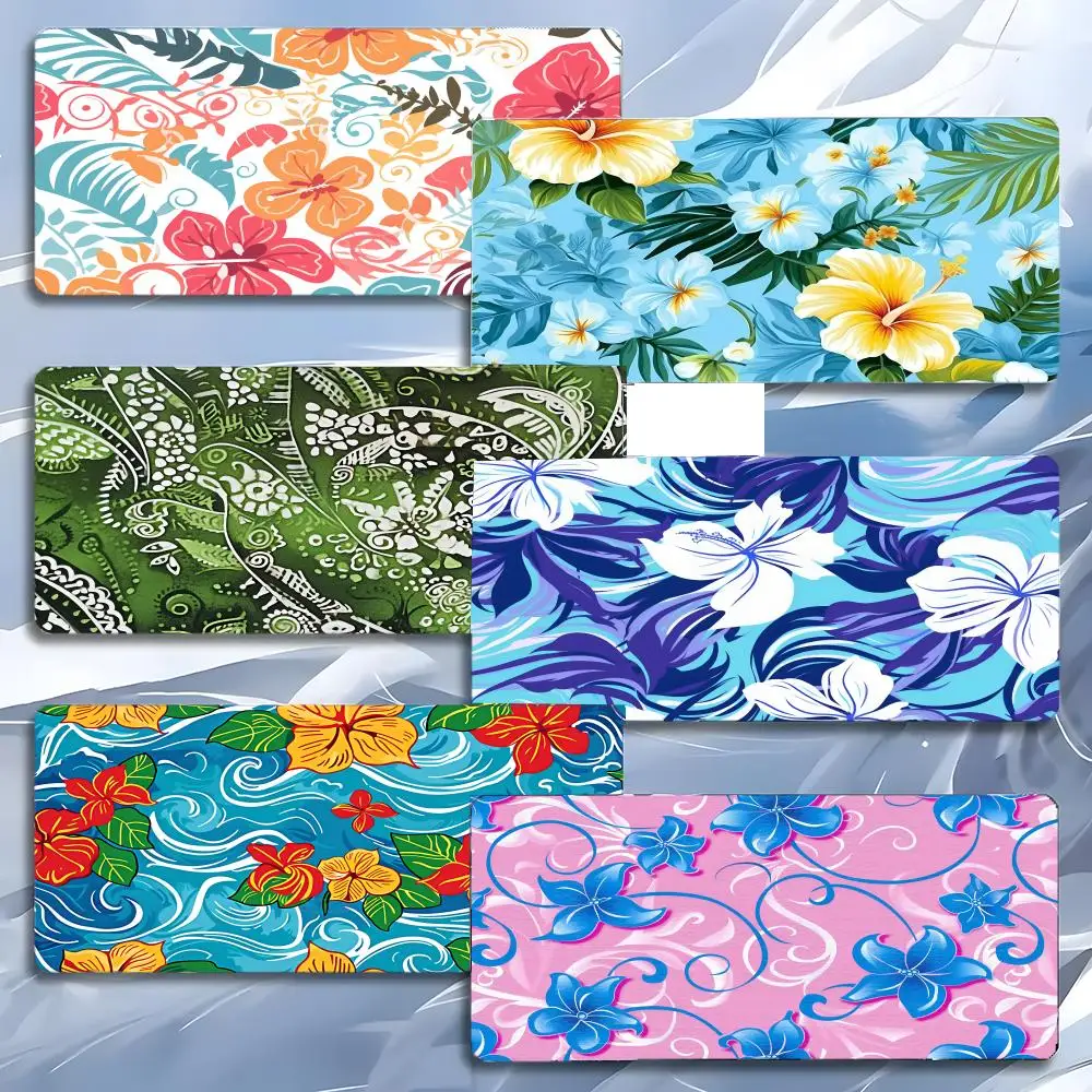 

Polynesian with Plumeria Mouse Pad Mousepad Large Gaming LockEdge Thickened PC Table Desk Mat