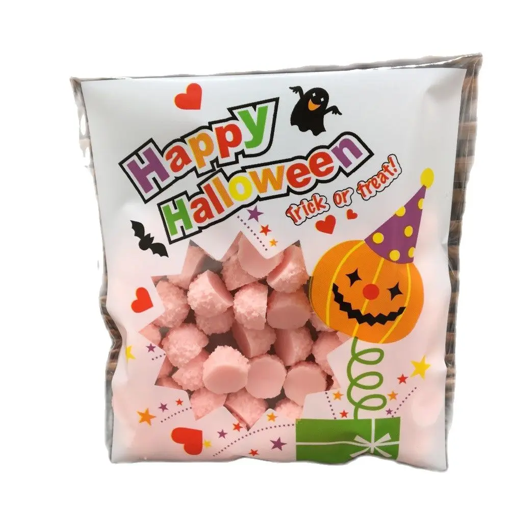 10cm*10cm 50Pcs/ Lot Happy Halloween Cookie Self Adhesive Plastic Packing Bags Biscuit Cupcake Baked Food Package Pouches