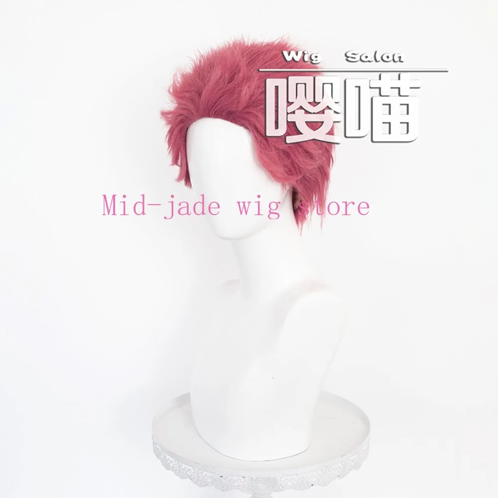 Akaza Inspired Anime Cosplay Wig Styled Back Hair Short Character Wig for Convention Stage Performance