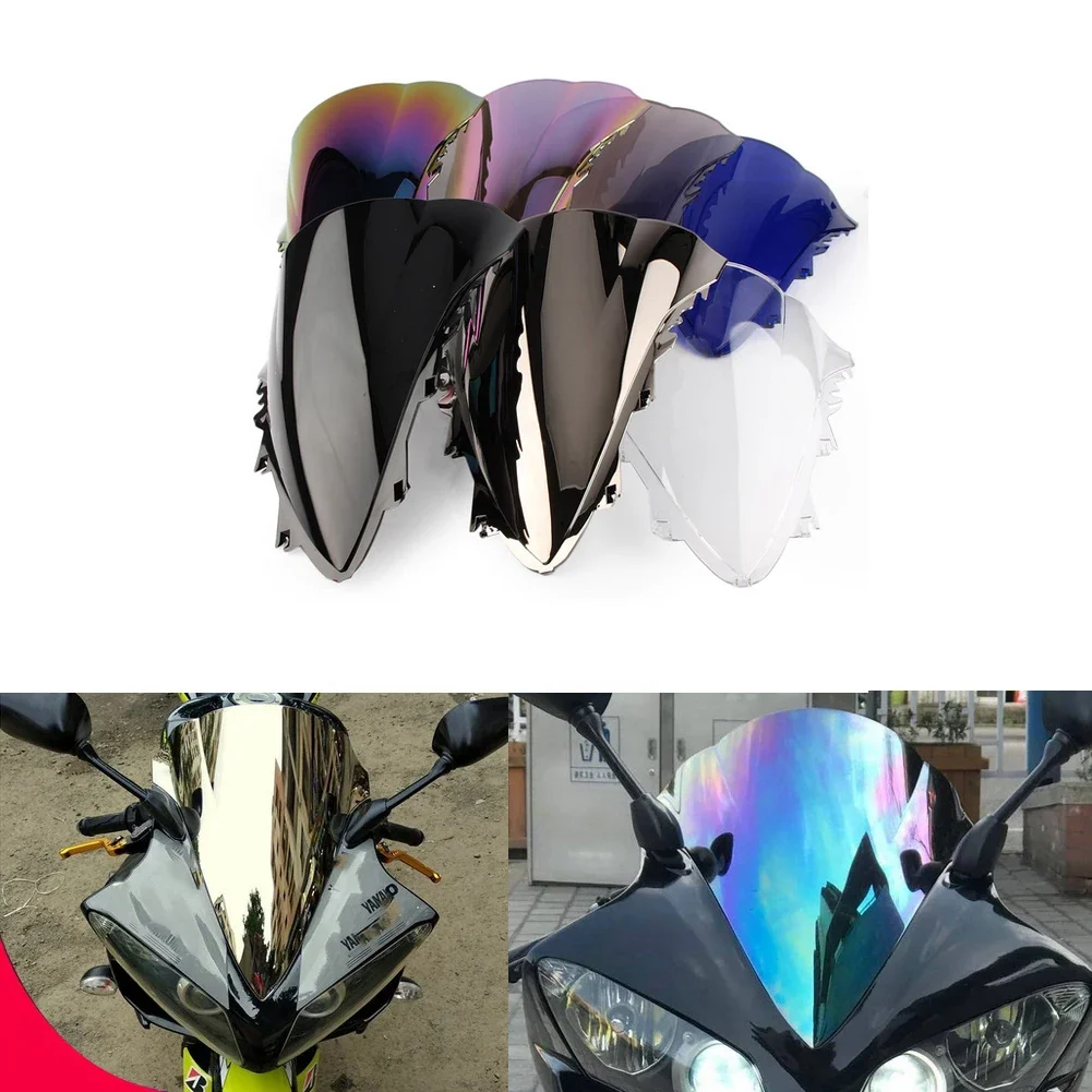 오토바이 윈드실드 더블 버블 윈드스크린 바이저 페어링 디플렉터, 야마하 YZF 1000 R1 YZF-R1 2007 2008 YZFR1 07 08