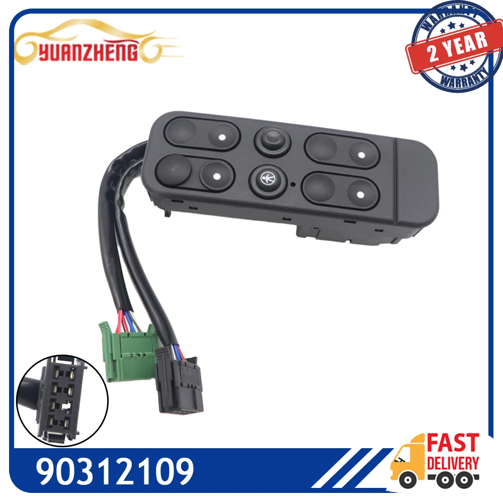 Car 90312109 Electric Power Window Control Switch Master Lifter Button For Opel Vectra A 1988-1995 1240600