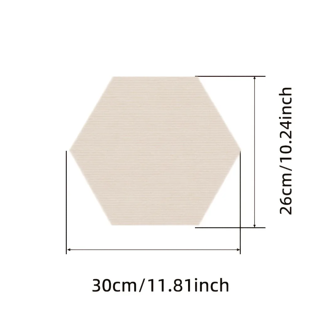 4pcs Self-Adhesive Hexagonal Felt Cat Scratching Pads, Free to Cut And Assemble, Anti-Scratch Felt Mat for Walls And Furniture