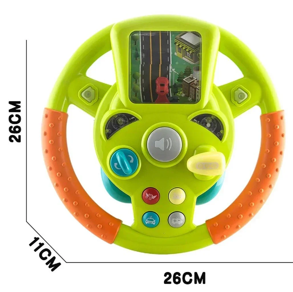 Volant électrique pour enfants, jouet de simulation, poussette pour bébé, éducation précoce, jeu de puzzle, cadeau de Noël