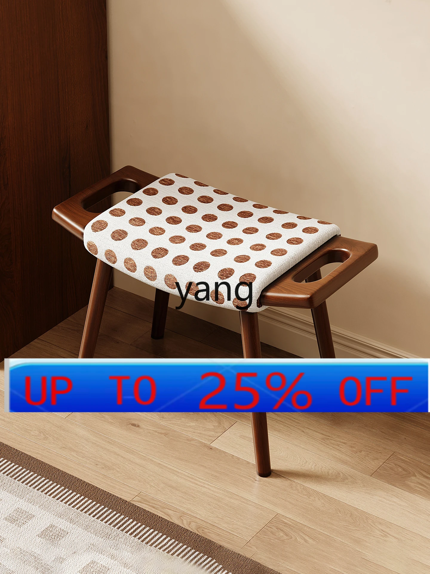 

CX retro solid wood dresser stool medieval bedroom home high-end shoe changing stool