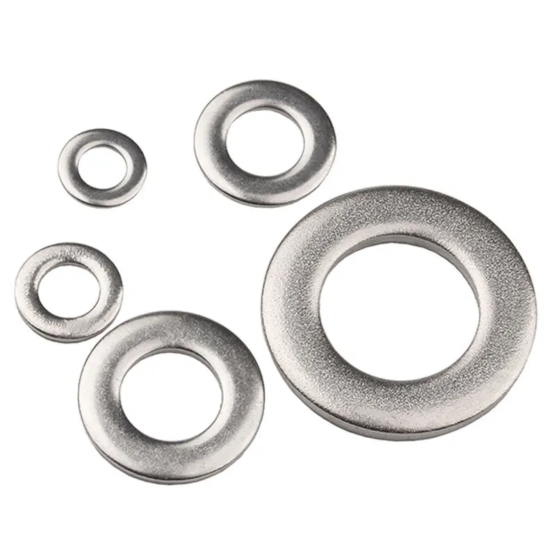 325pcs Flat Washer Set, 304 Stainless Steel American Flat Washer 2 # 6 # 8 # 1/4 3/16 Box