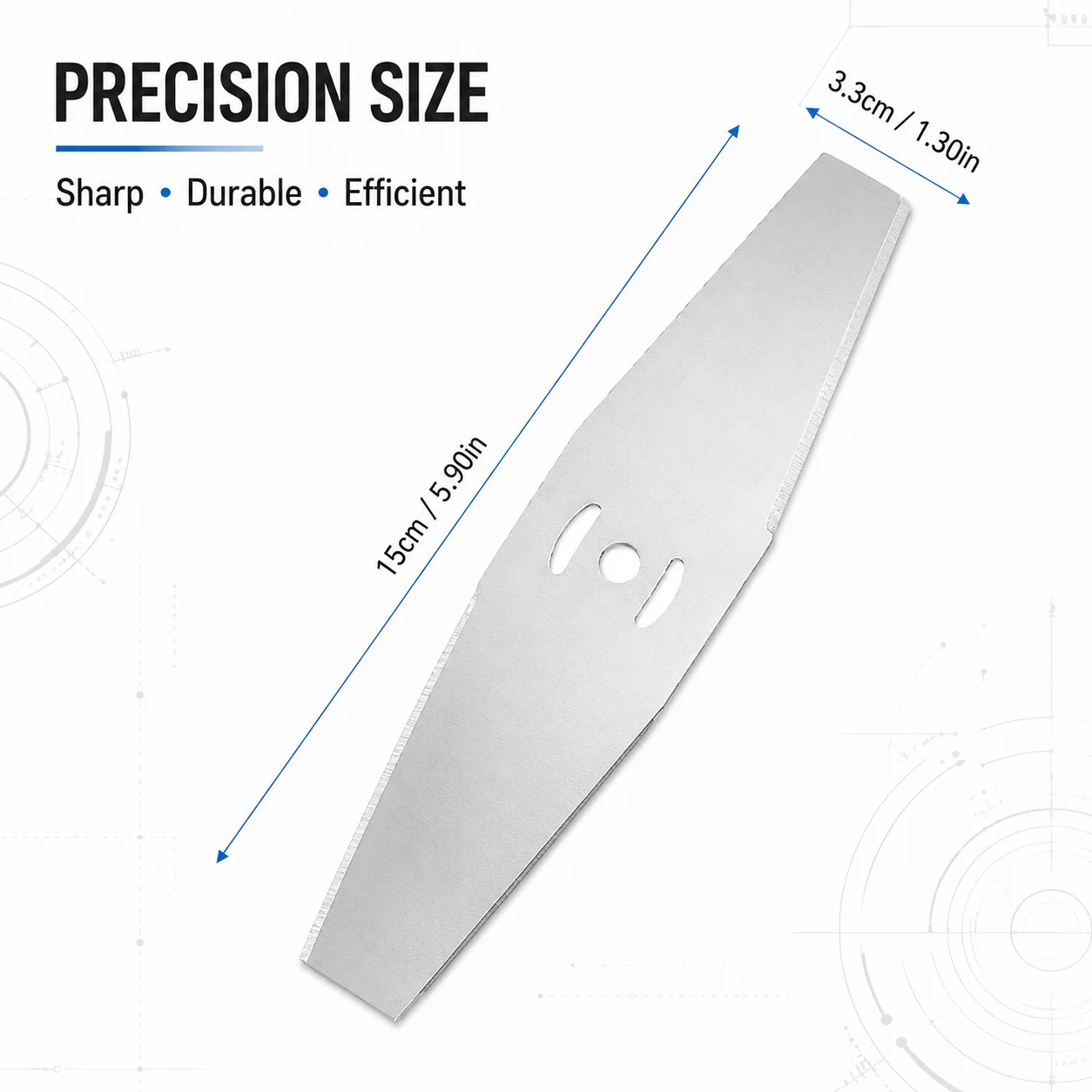 Picture 3: 150mm Alloy Replacement Saw Blade, Metal Trimmer Head for Cordless Lawn Mower, Garden Grass Cutting Machine Accessory