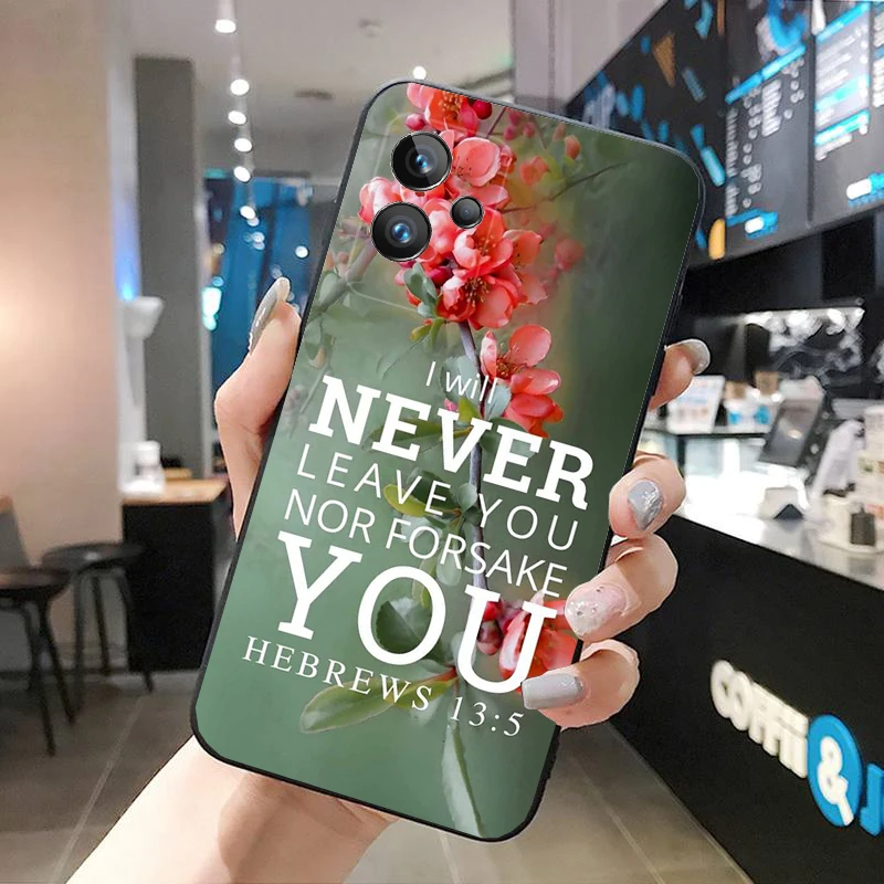 حافظة آية الكتاب المقدس المسيحية لهاتف OPPO Realme 10 Pro Plus GT 2 Pro X2 Pro XT C25S 8 7 6 Pro GT Master C3 C21 C11 X3 SuperZoom #5