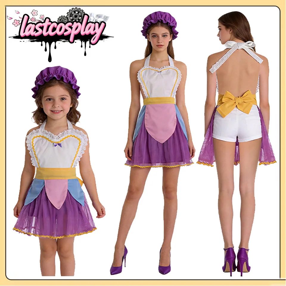 Disfraz de Cosplay de la Sra. Potts, del Musical La Bella y la Bestia, Traje de Sirvienta, Vestido para Halloween, Carnaval y Fiestas
