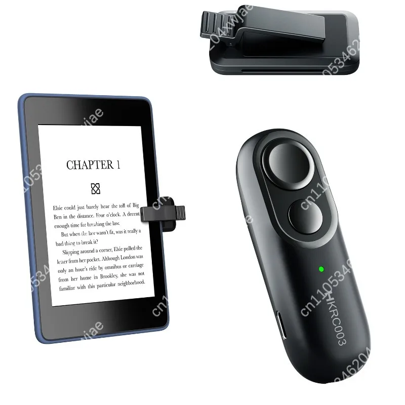 Universal E-Book Page Turner Wireless Remote Control with Ergonomic Design for Hands-Free Reading