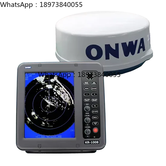 9.7inch ONWA X-Band 4KW up to 36nm KR-1008 Marine Supplies Product Marine Radar  support AIS ARPA display Target Tracking