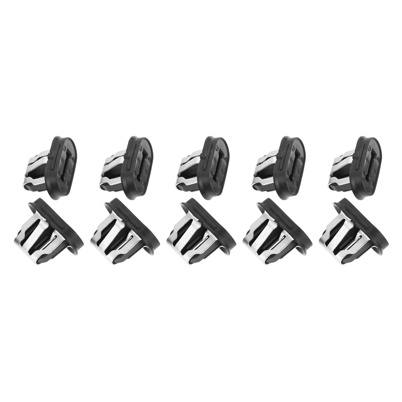 10pcs 1110167-00-A Fixed Buckles for Tesla Model 3 2020-2022 Silver+Black Fixing Car Lower Leaf Plate Plastic Silver+Black