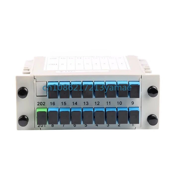 5/10pcs 1x16 SC UPC / SC APC PLC Splitter LGX Box Cassette Card Inserting SC/UPC  Module 16 Ports Fiber Optical PLC Splitter