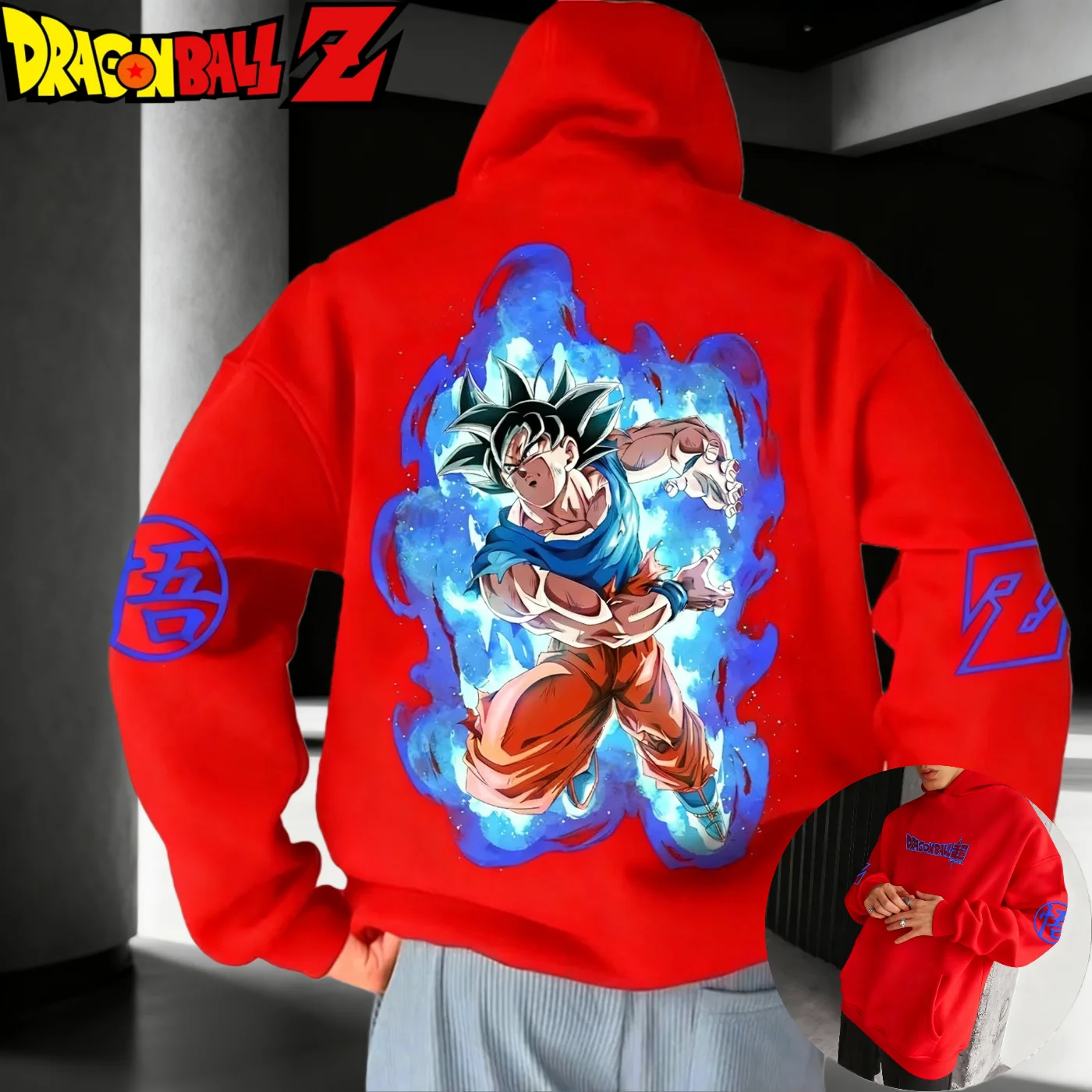 

Sun Wukong Dragon Ball Saiyan Harajuku Retro 2025 Autumn/Winter Street Wear Men's Women's Pure Cotton Long Sleeve Hoodie