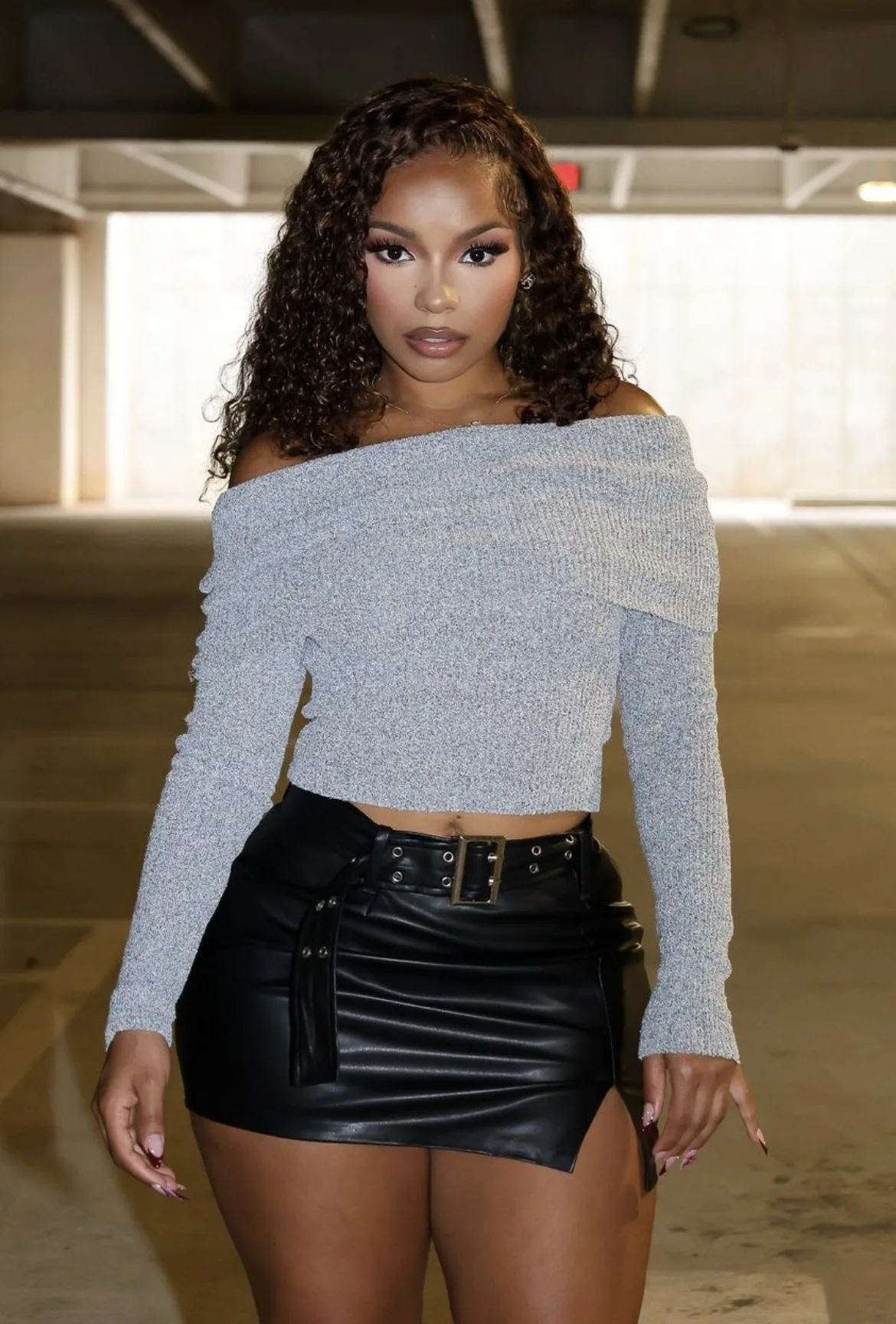 Female Streetwear Basic Bottoms Spring New Punk Black Leather Mini Skirt Womens Belt Design High Waist Bodycon Skirts