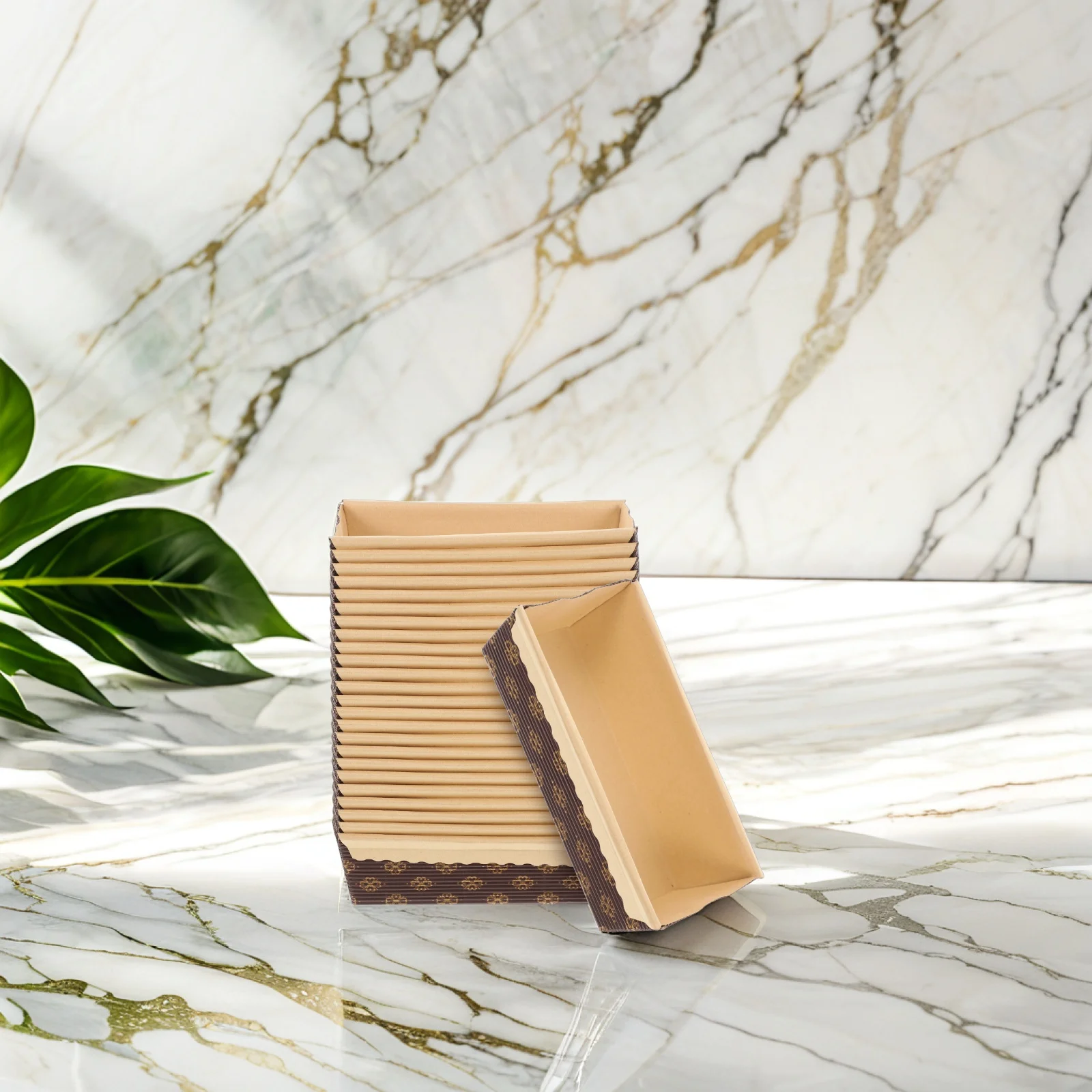 

25pcs Paper Loaf Pans Baking Liners Heat Resistance Disposable Oil-Proof Mini Loaf Pans For Mousse Chiffon Cake Bakery Supplies