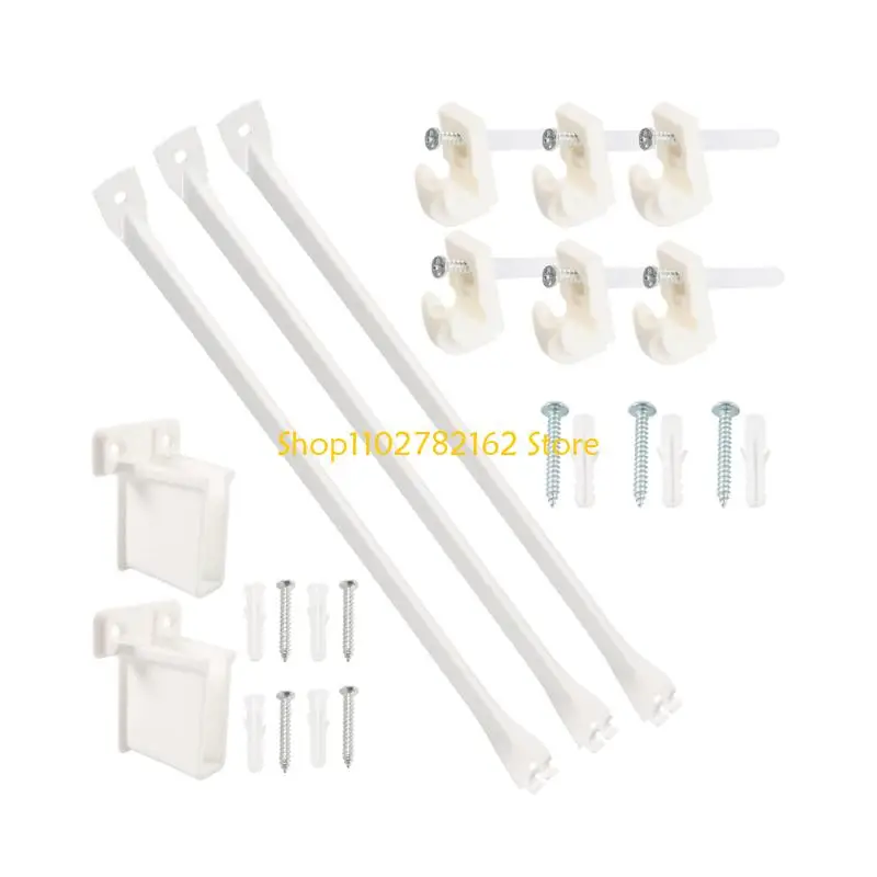 

547B 17" Metal Closet Wire Shelf Brackets Wire Shelving For RVs Wardrobe Storage