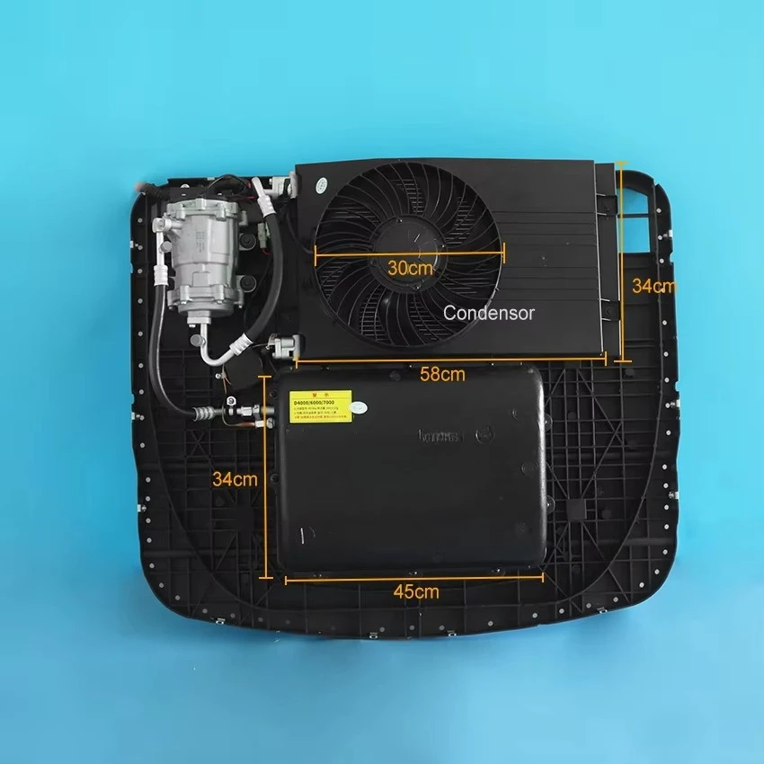 ملحقات شاحنة RV الكهربائية على السطح مكيف هواء للسيارة 12 فولت لجرار شاحنة المقصورة