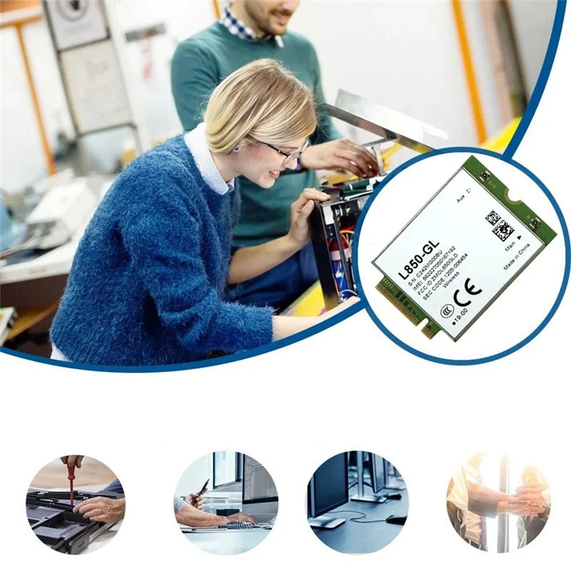 ABJF-Fibocom 4G 모듈 범용 버전 L850-GL WWAN 카드 M. 2 Wifi 2.4G 5G 지원 Lenovo용 아님