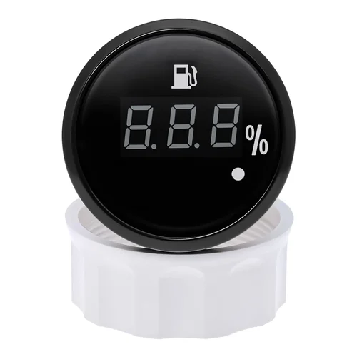 Imagen 2 del producto Medidor de nivel de combustible de 0-190 ohm, 2 "", 52MM, con alarma + Sensor de nivel de combustible de acero inoxidable, 100-600mm para gasolina, diésel, barco, coche, 12V24V