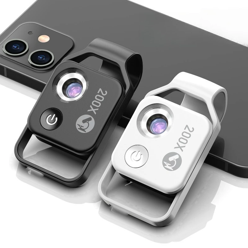 

Mobile phone microscope head 200 times magnifying glass Outdoor high definition magnifying glass