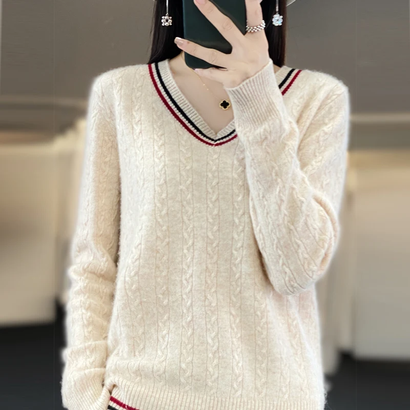 

2024 Autumn/Winter Women's Cashmere Sweater, Women's Knitted Pullover,High Quality Cashmere Twisted Flower Sweater, Top Pullover